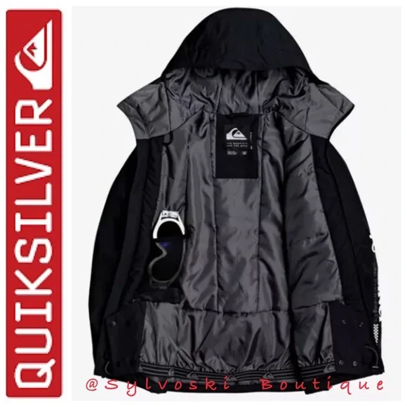 🔥QUIKSILVER Boy's In The Hood Snow Jacket NWT - Picture 9 of 16